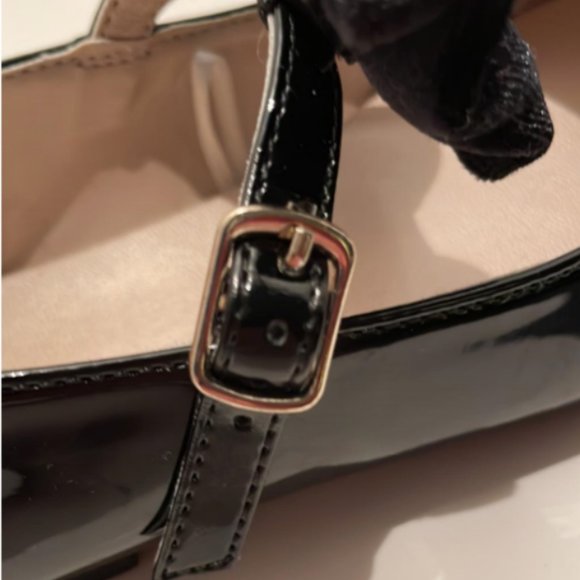 Charming Black Patent Ballet Flats with Velvet Bow by Gymboree - Kids Size 13 - Picture 4 of 6